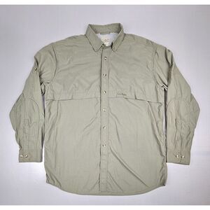 LL Bean‎ Fishing Shirt Mens LT.  Long Sleeve Polyester Nylon Vented Outdoors.